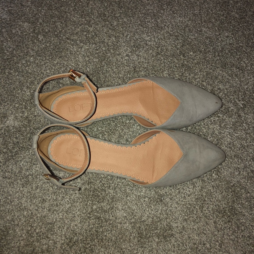 Gray Suede Loft Flats